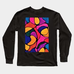 Stained Glass Mosaics 2-Neographic-art,Relaxing Art,Meditative Art Long Sleeve T-Shirt